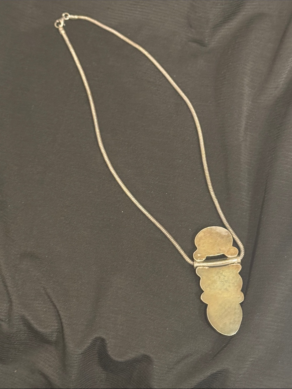 Vintage Mexican 3-Stone Opal Pendant Necklace - Picture 7 of 8